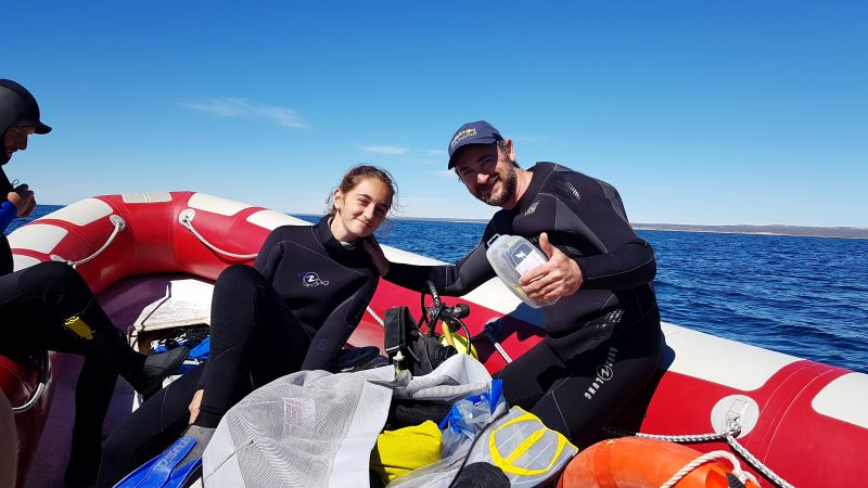 Bautismo submarino en la Patagonia